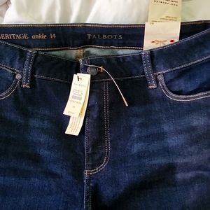 TALBOTS SIZE 14 HERITAGE ANKLE SLIMMING JEANS